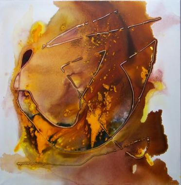 'Experimentelle Malerei II', Acryl auf Lwd., 100x100 cm